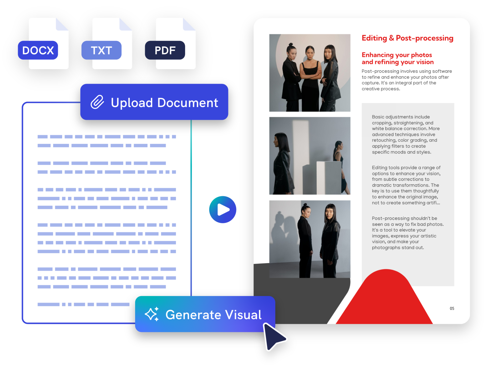 upload document and generate ebook instantly with piktochart ai